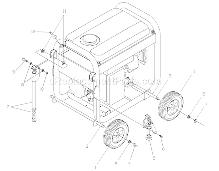 Page D Diagram and Parts List for 030336-0  Briggs and Stratton Generator